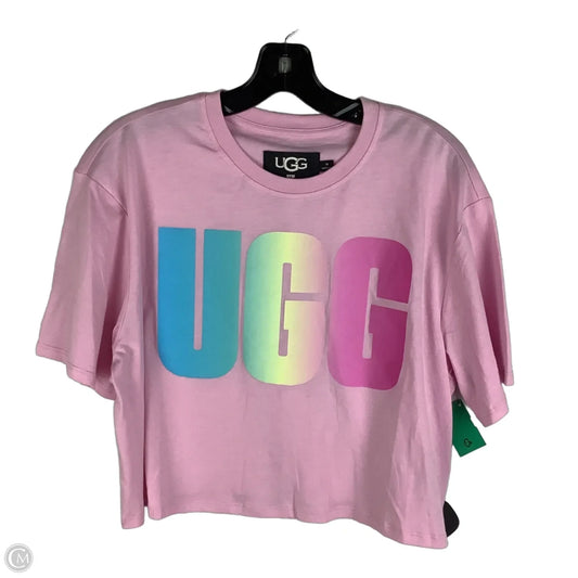Top Short Sleeve Designer By Ugg In Pink, Size: M