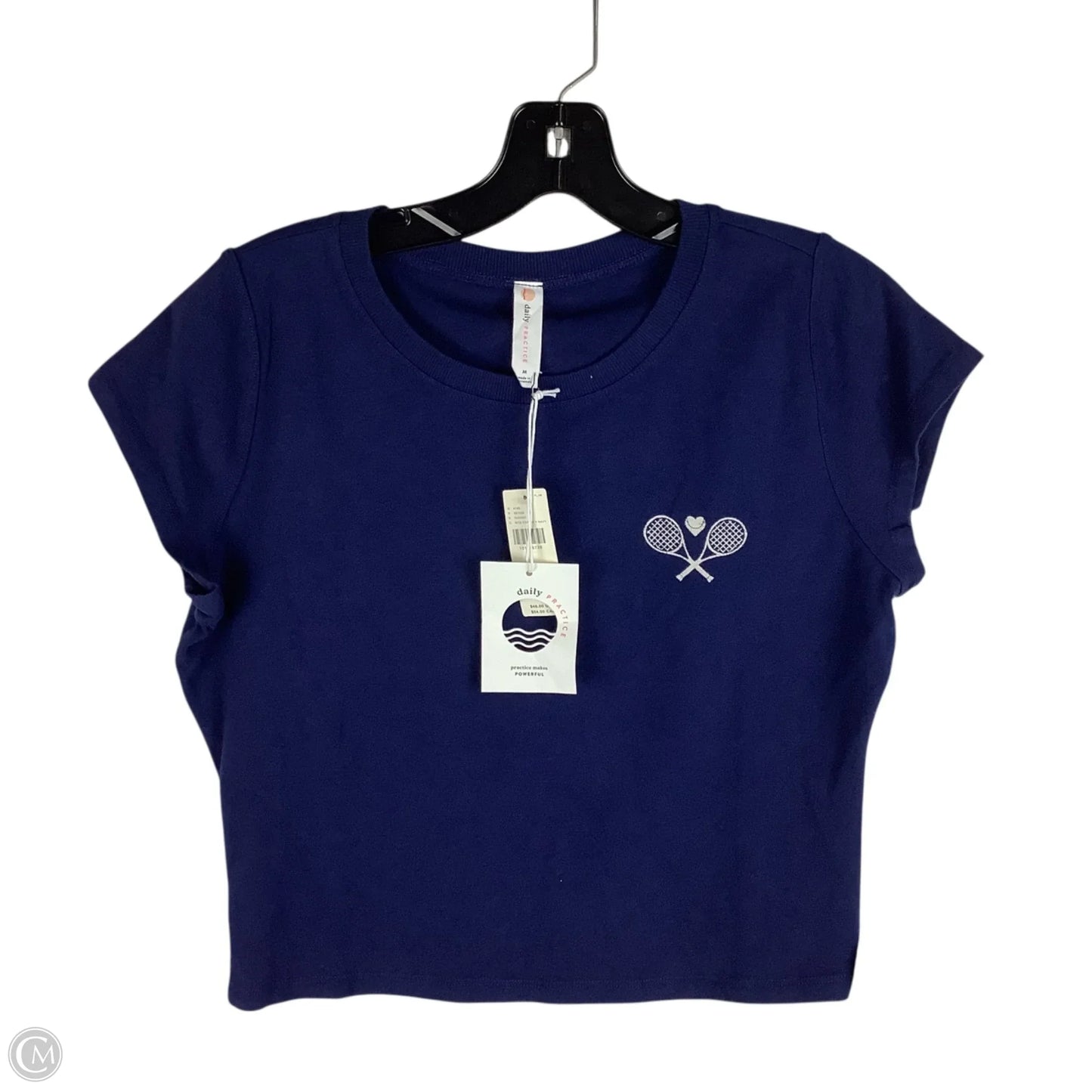 Top Short Sleeve By Daily Practice By Anthropologie In Navy, Size: M