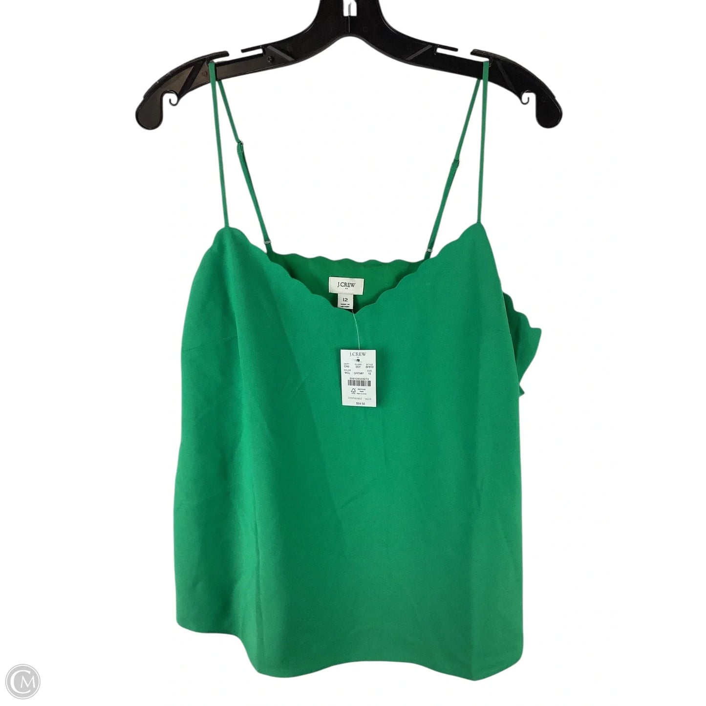 Top Sleeveless By J. Crew In Green, Size: 12