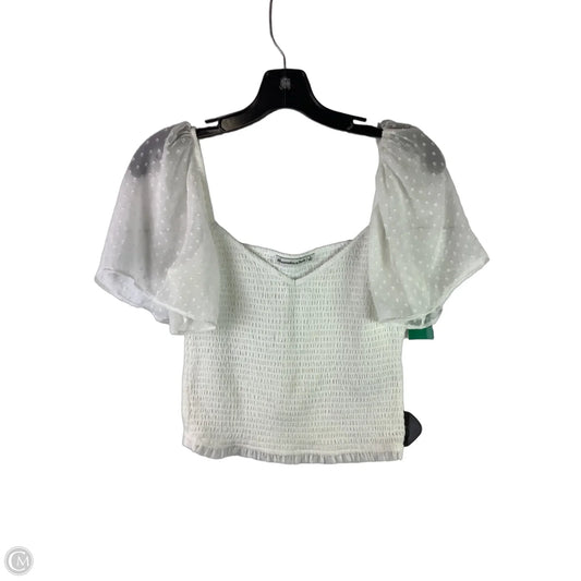 Top Short Sleeve By Abercrombie And Fitch In White, Size: S