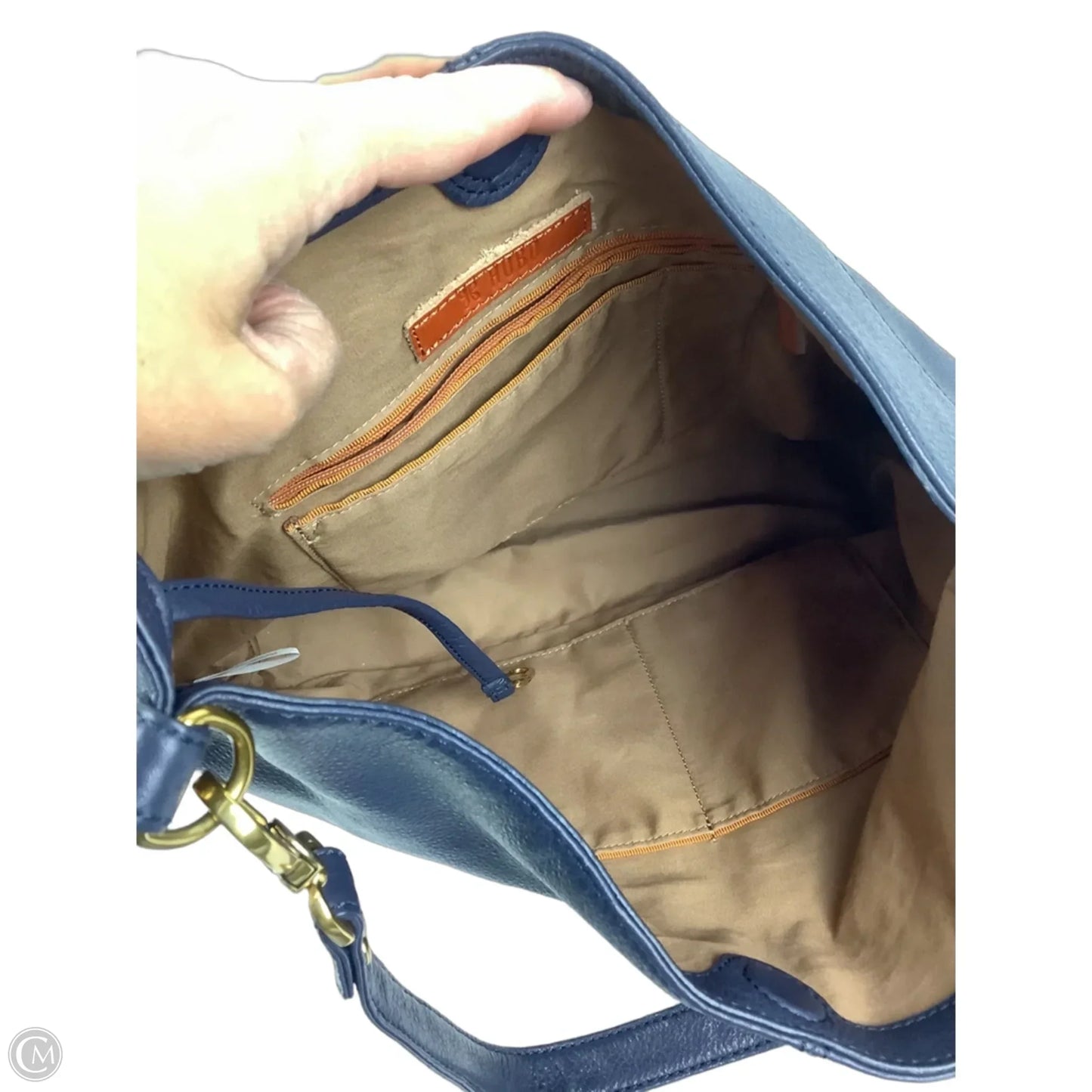 Handbag Leather By Hobo Intl, Size: Medium