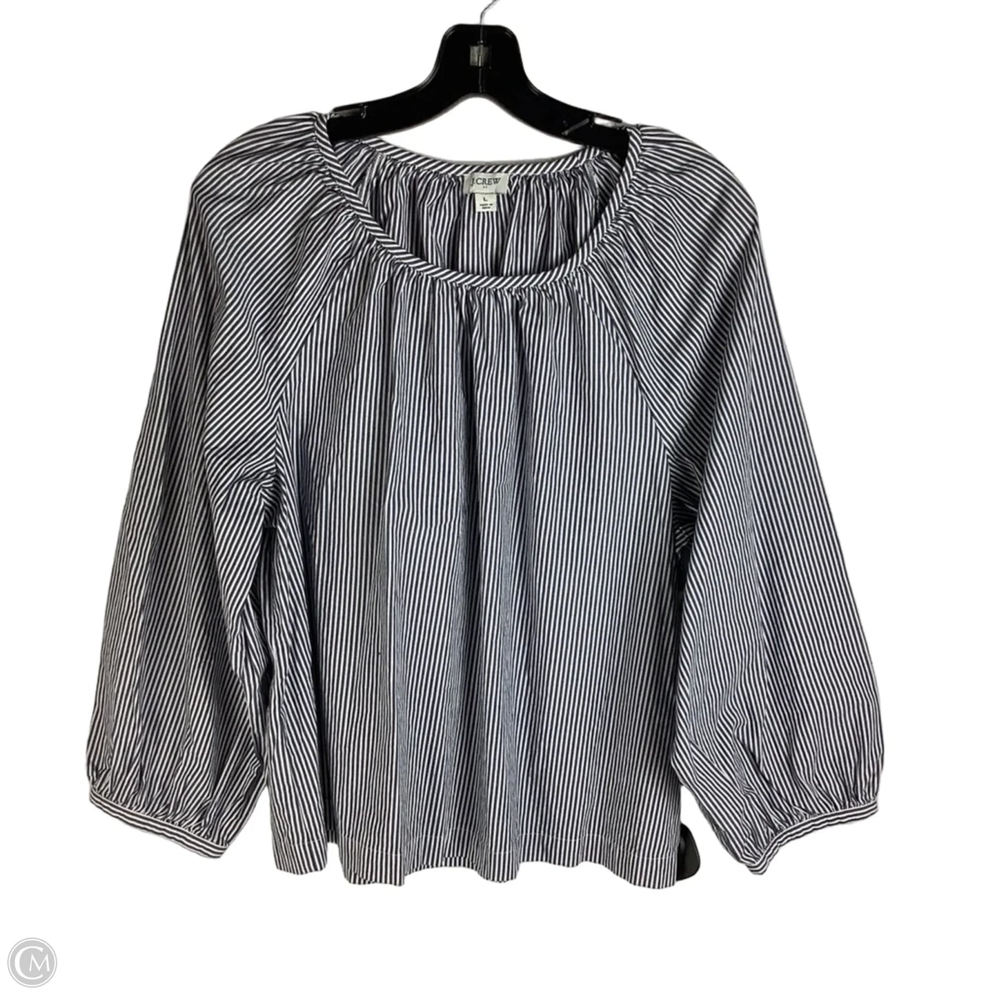 Top Long Sleeve By J. Crew In Striped Pattern, Size: L