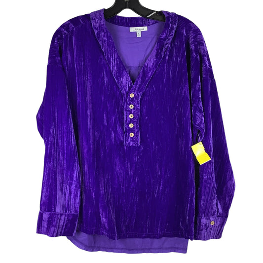 Top Long Sleeve By White Birch In Purple, Size: S