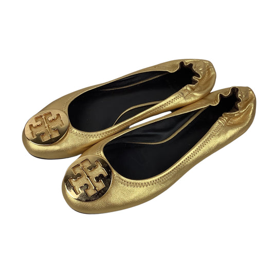 Shoes Designer By Tory Burch In Gold, Size: 9