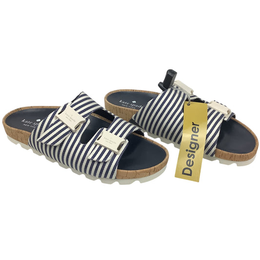 Sandals Designer By Kate Spade In Navy, Size: 9