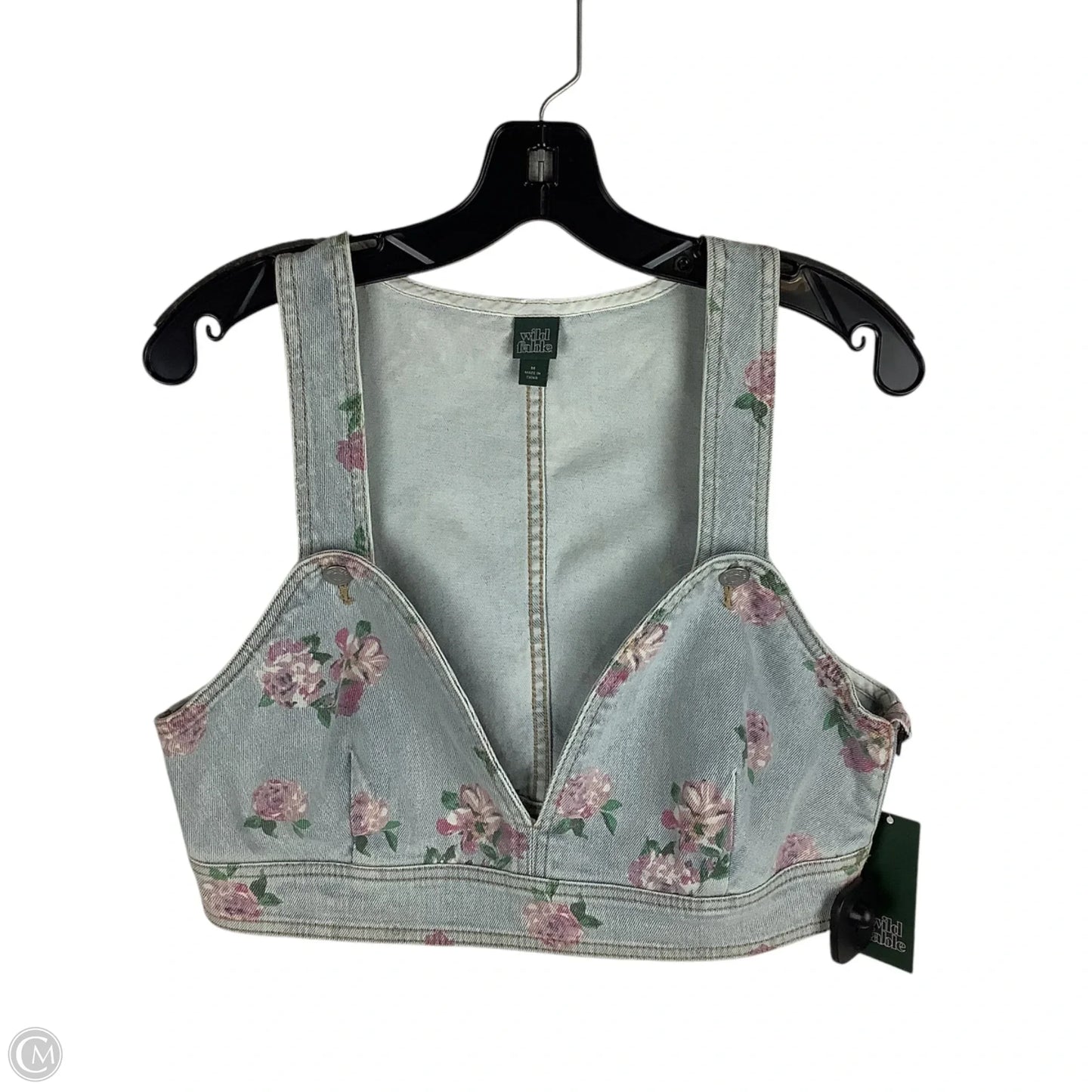 Top Sleeveless By Wild Fable In Blue Denim, Size: M