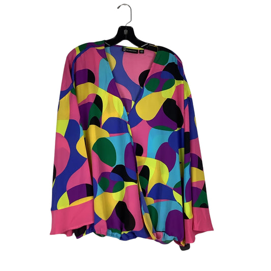 Top Long Sleeve By New York And Co In Multi-colored, Size: Xxl