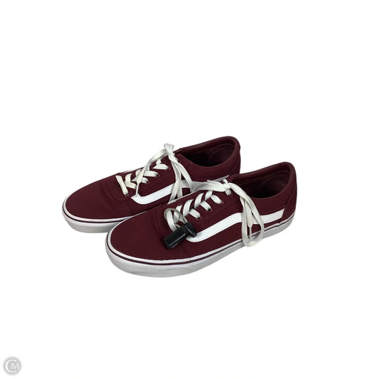 Shoes Flats By Vans In Maroon, Size: 11
