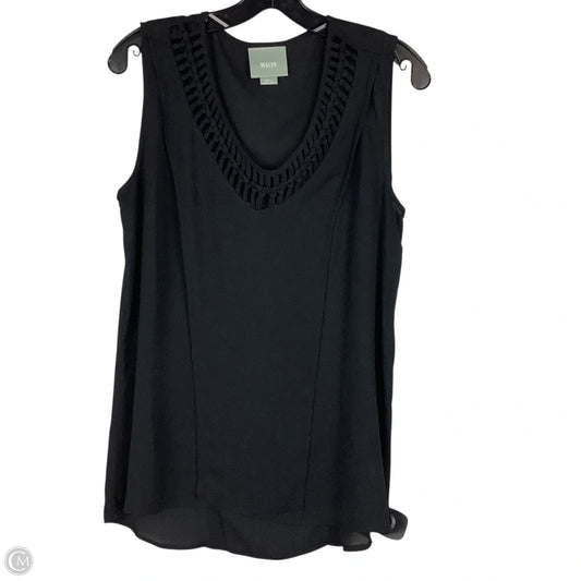 Top Sleeveless By Maeve In Black, Size: S