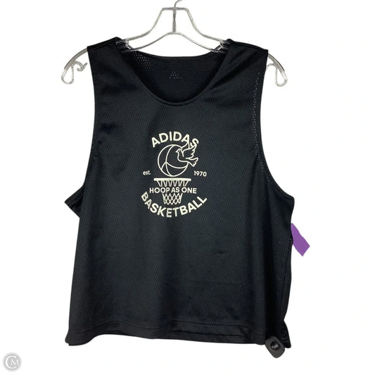 Athletic Tank Top By Adidas In Black, Size: M