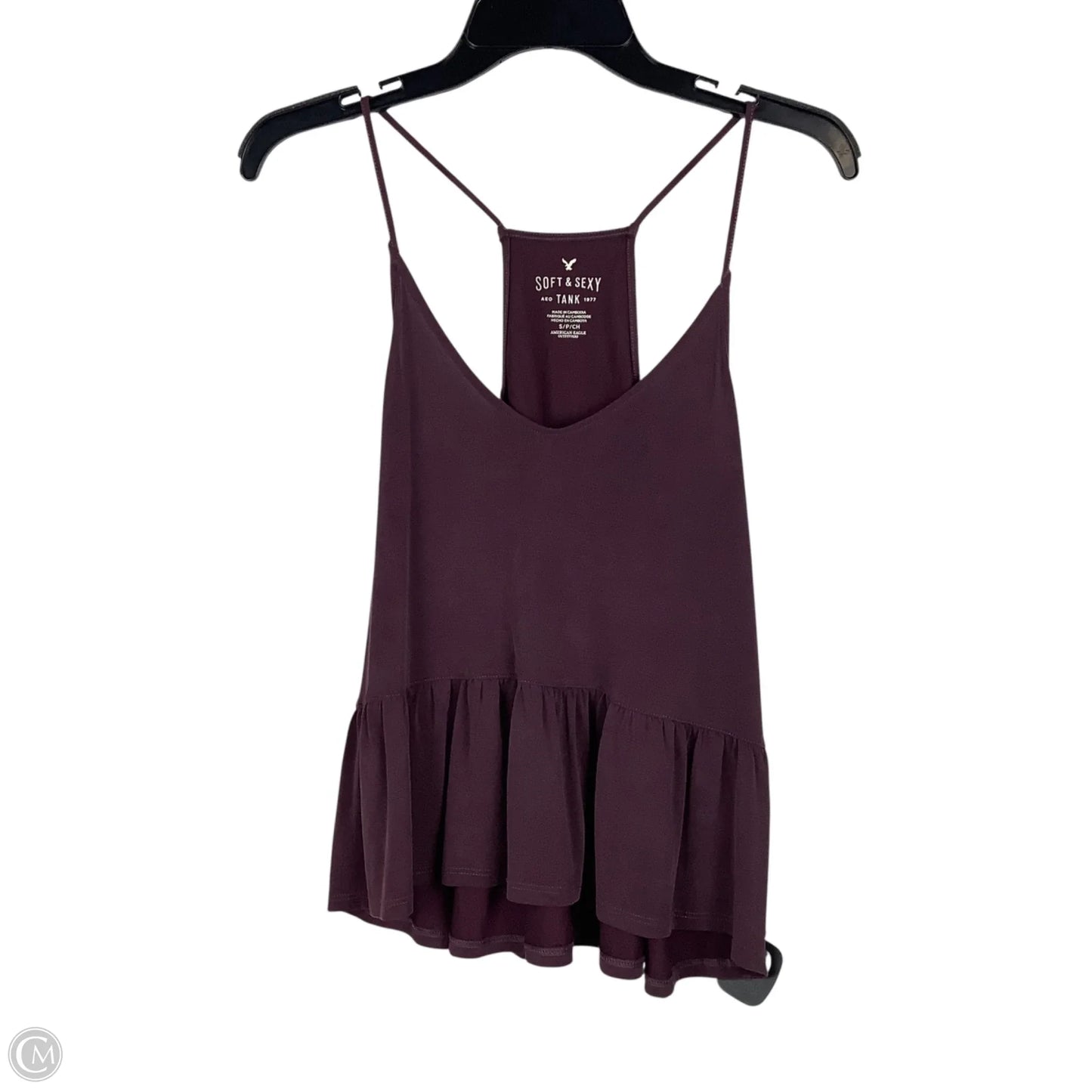 Top Sleeveless By American Eagle In Maroon, Size: S