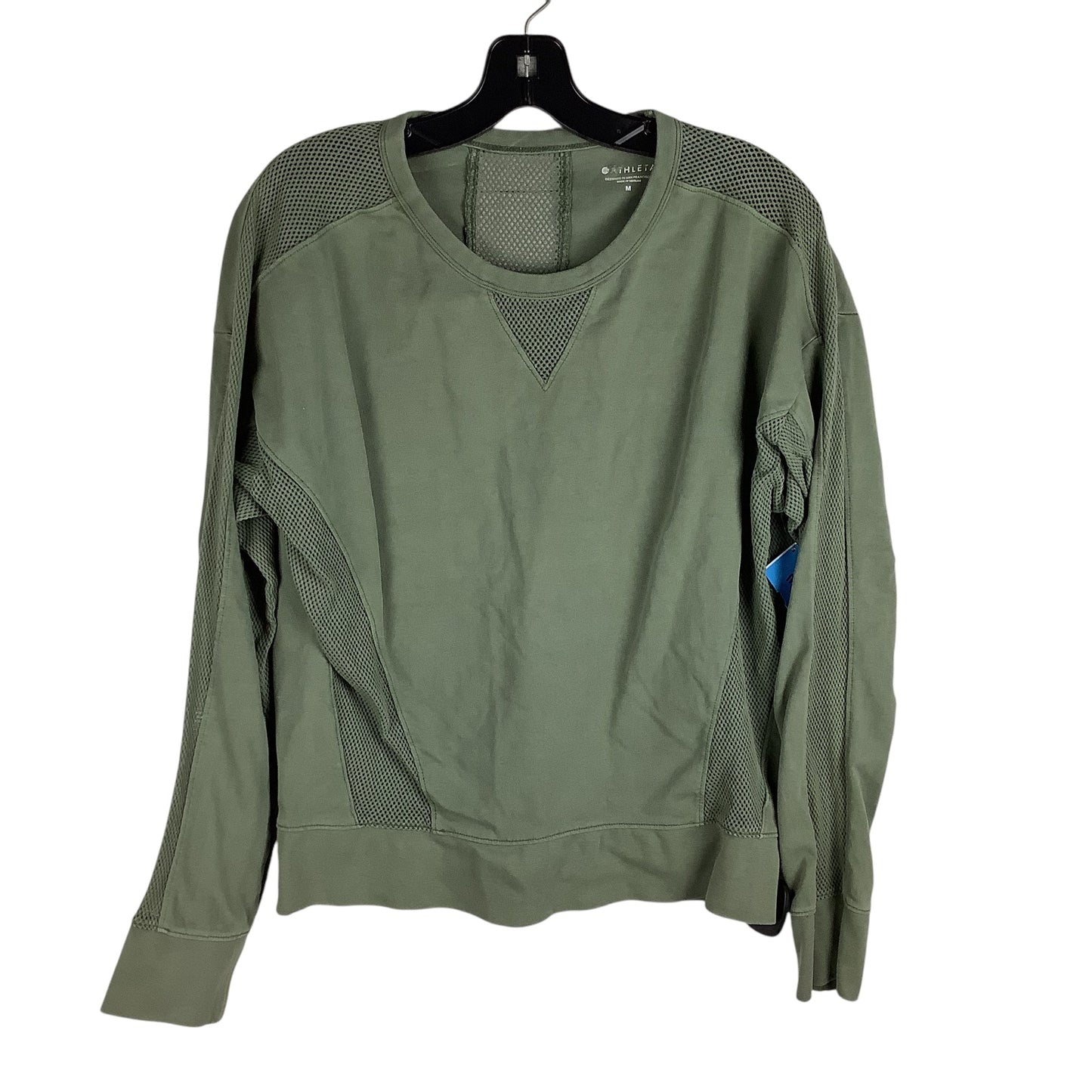 Athletic Top Long Sleeve Crewneck By Athleta In Green, Size: M