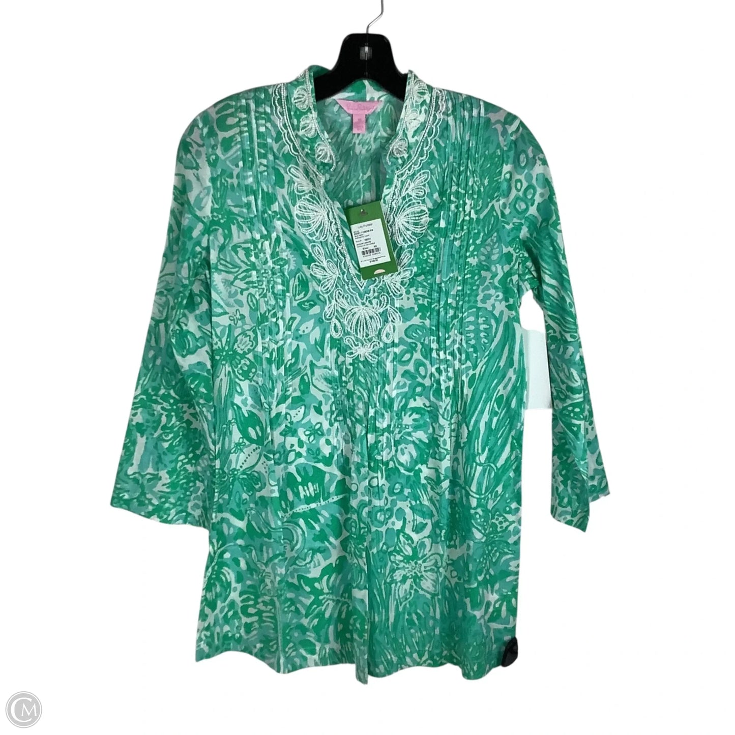 Top Long Sleeve Designer By Lilly Pulitzer In Green, Size: Xs