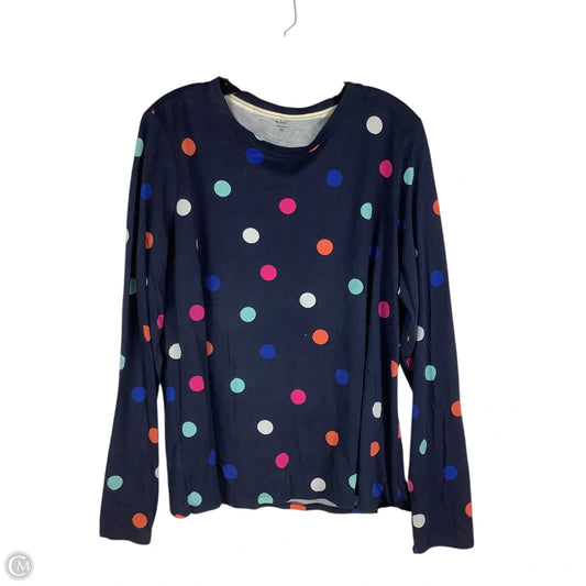 Top Long Sleeve By Crown And Ivy In Polkadot Pattern, Size: Xxl