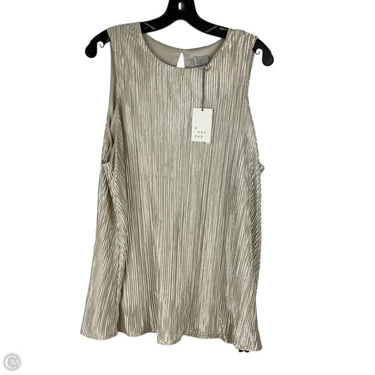 Top Sleeveless By A New Day In Beige, Size: Xl