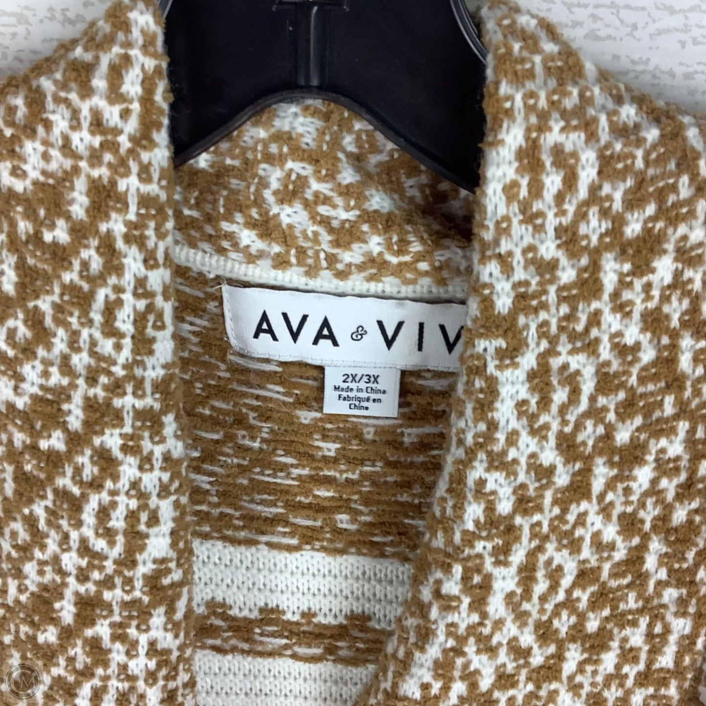 Sweater Cardigan By Ava & Viv In Yellow, Size: 2x/3X