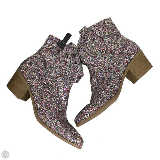 Boots Ankle Heels By Crown And Ivy In Multi-colored, Size: 9