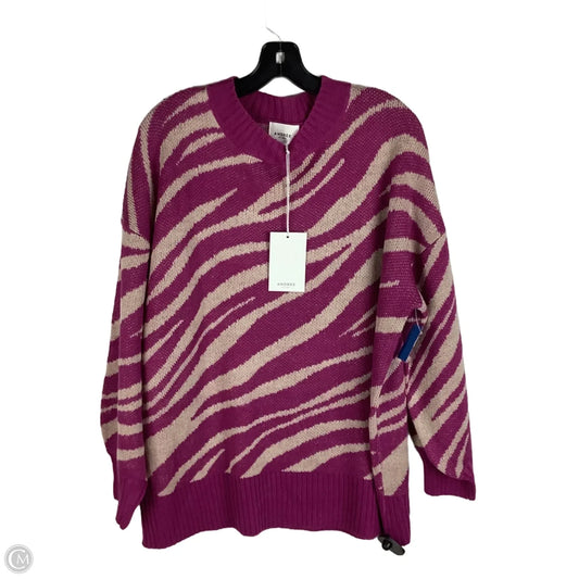 Sweater By Andree By Unit In Pink, Size: 1x