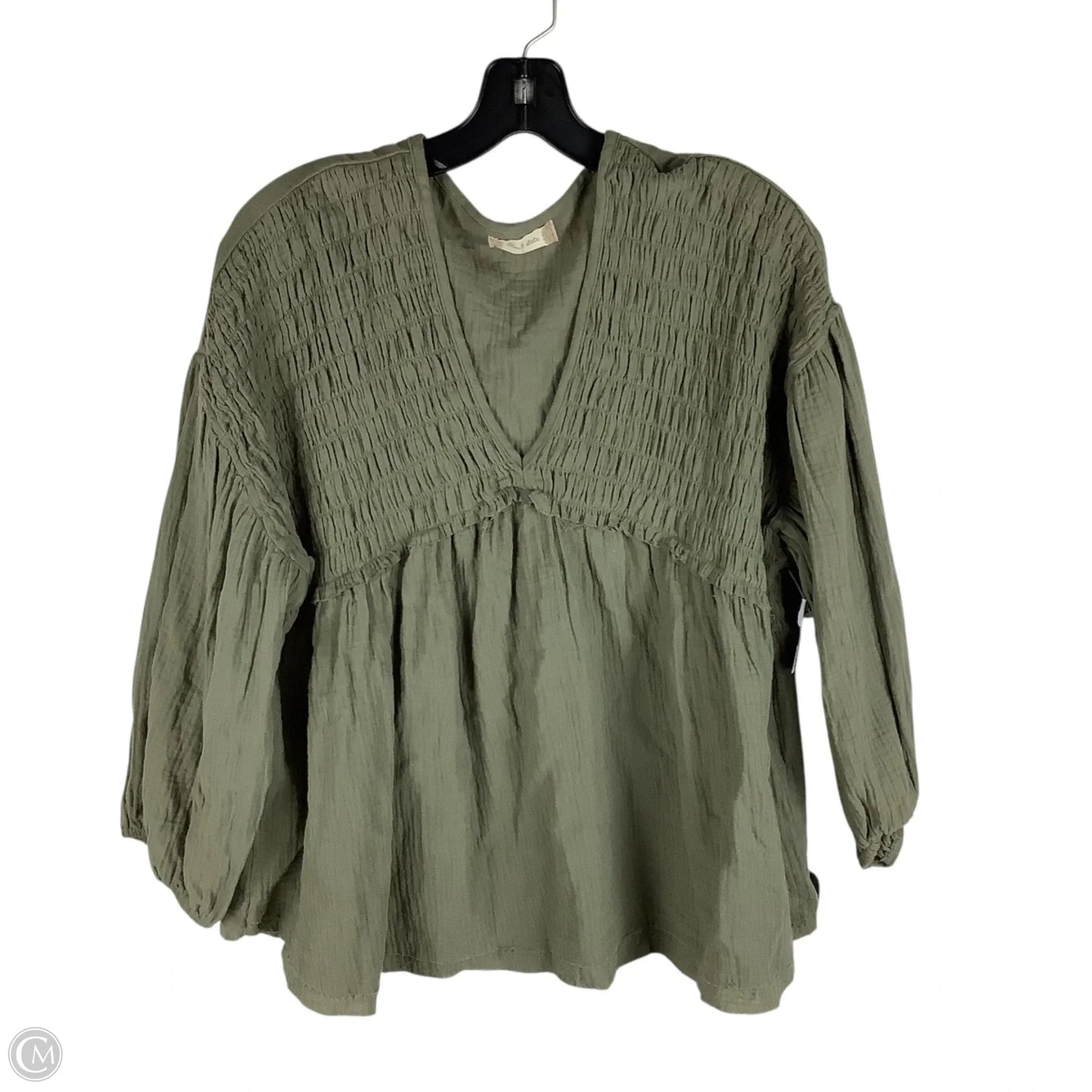 Top Long Sleeve By Altard State In Green, Size: L