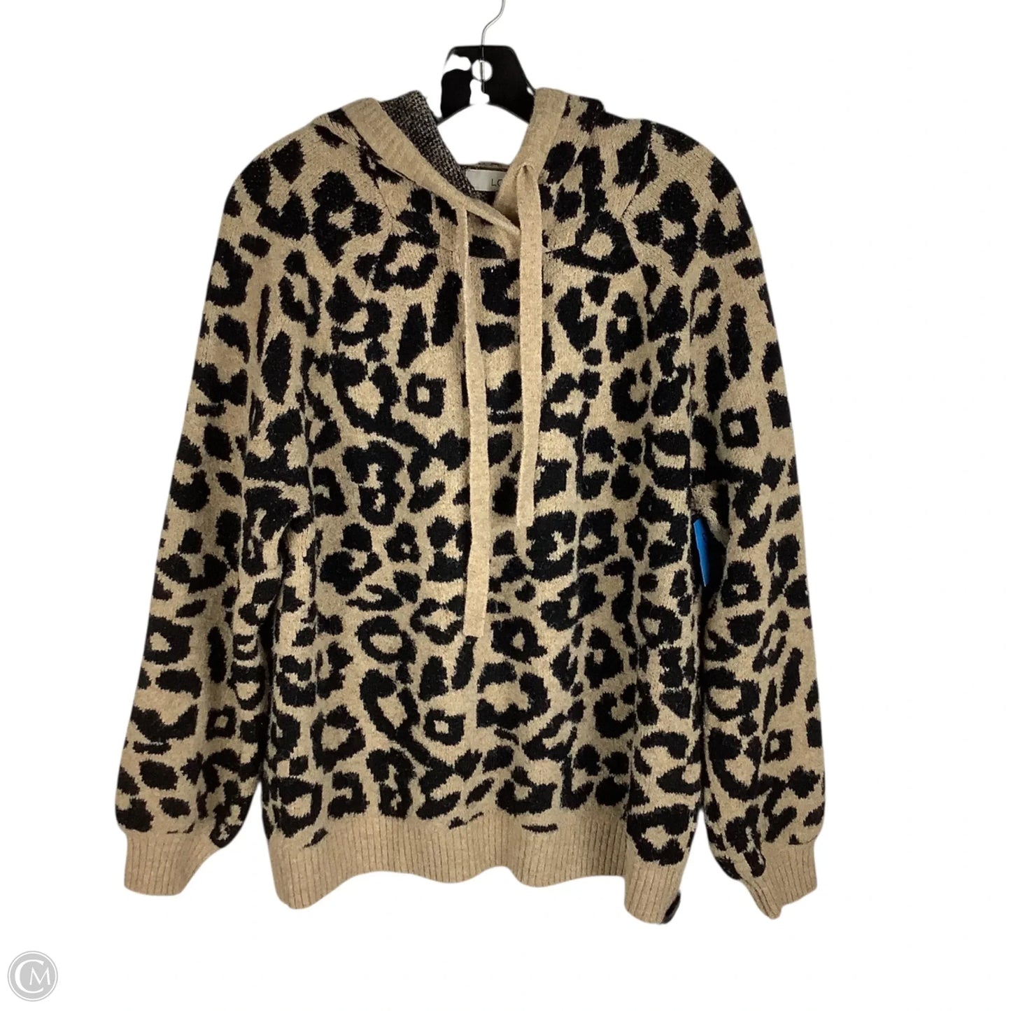 Sweatshirt Hoodie By Loft In Animal Print, Size: L