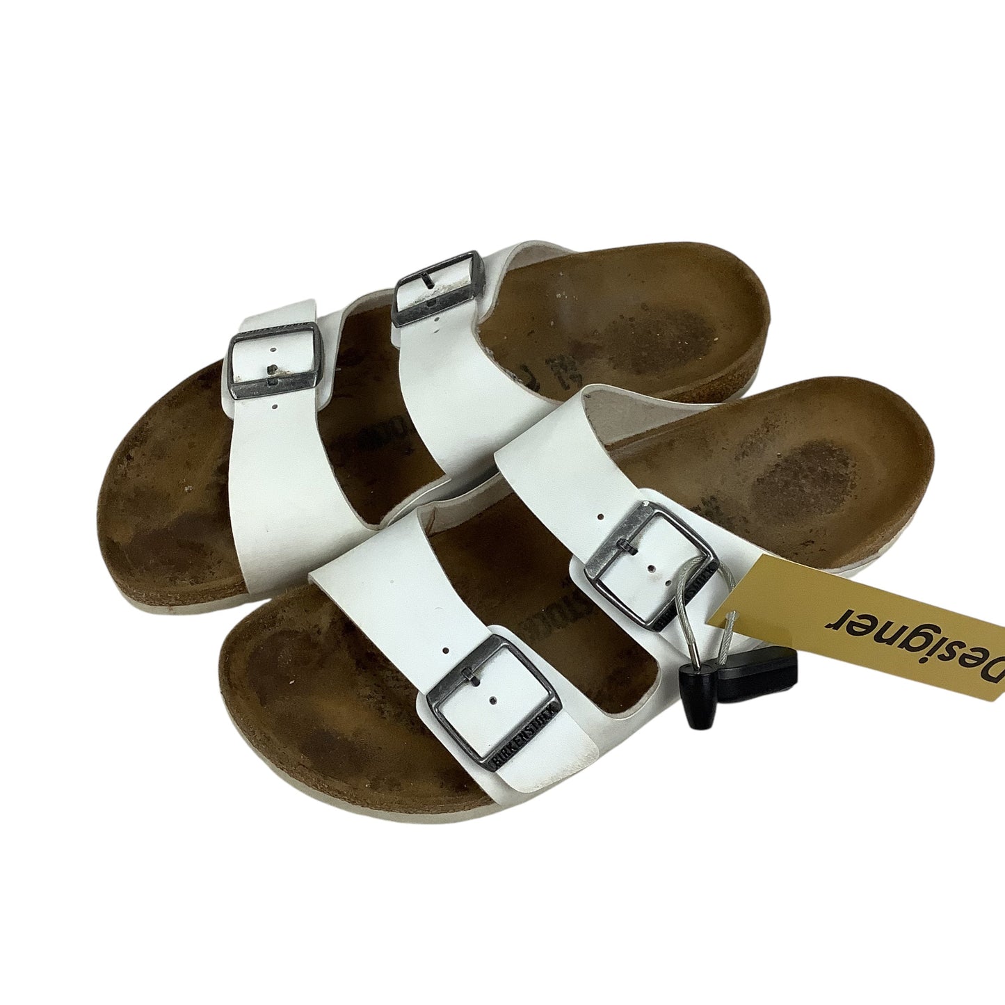 Sandals Designer By Birkenstock In White, Size: 10 (41)