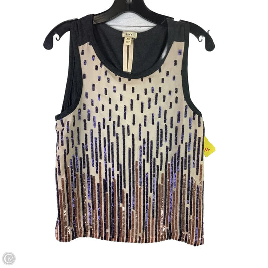 Top Sleeveless By Tiny In Grey & Tan, Size: Xs