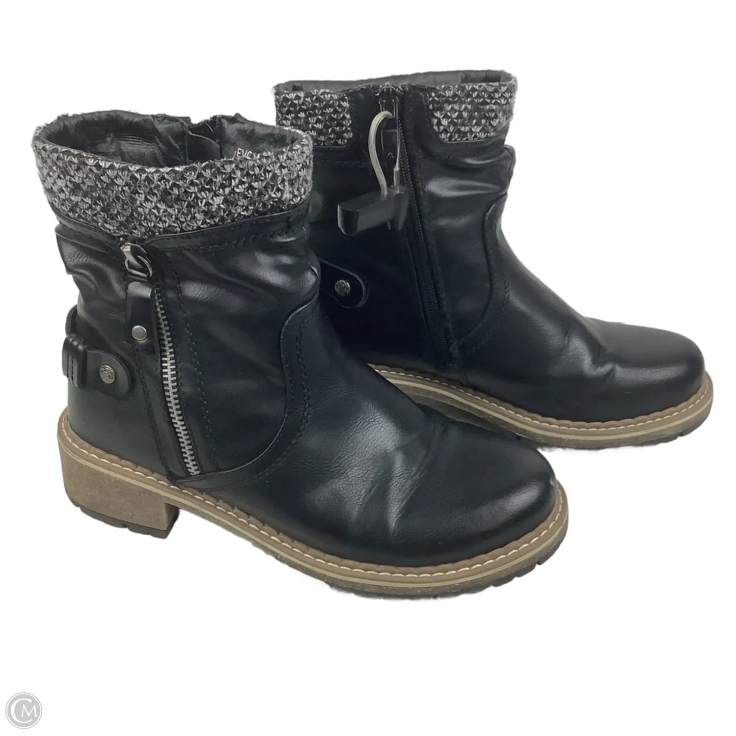 Boots Ankle Heels By Cmc In Black, Size: 6.5