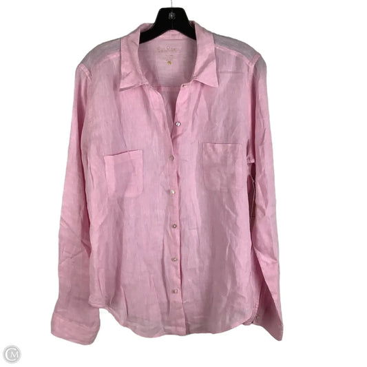 Top Long Sleeve Designer By Lilly Pulitzer In Pink, Size: L