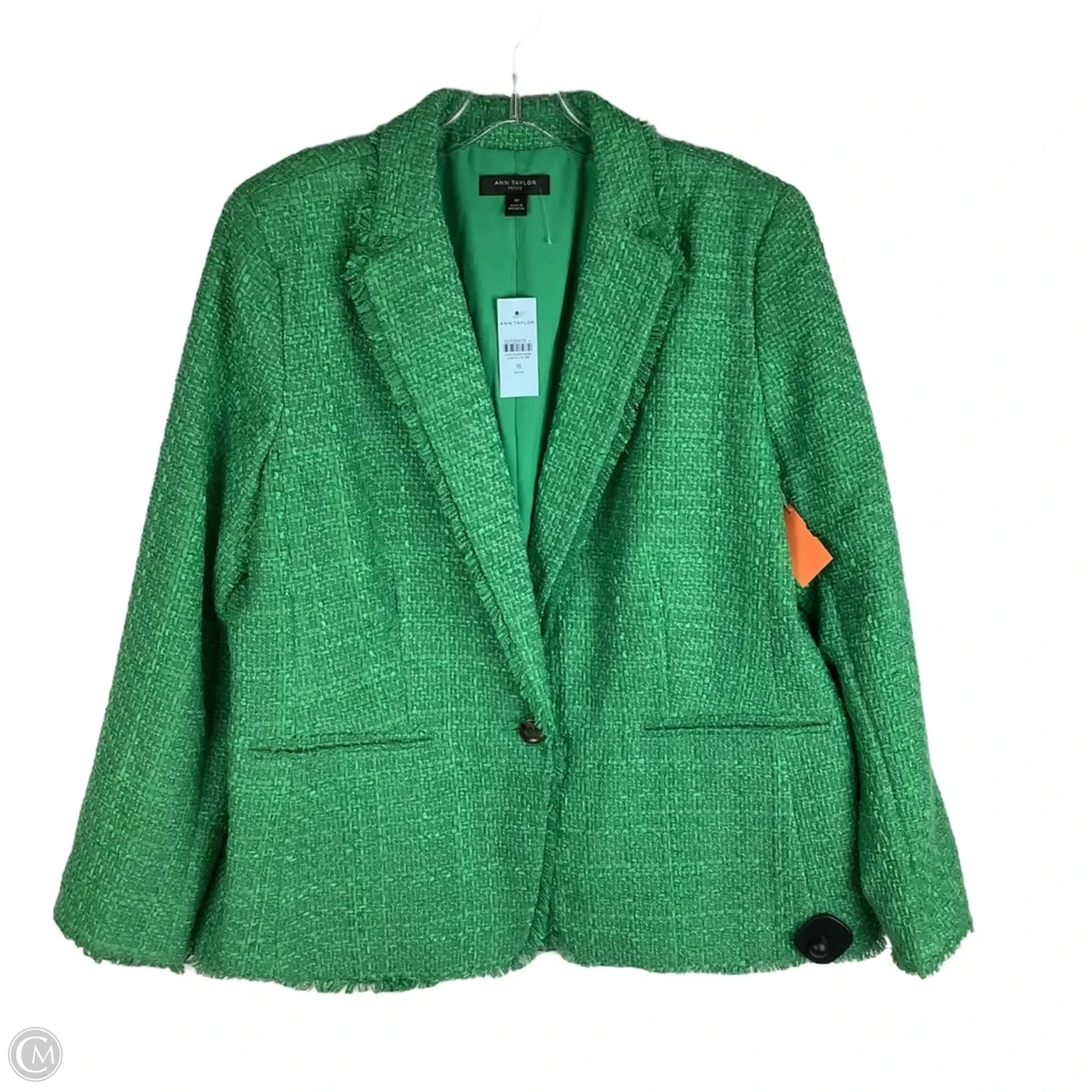 Blazer By Ann Taylor In Green, Size: 16 PETITE