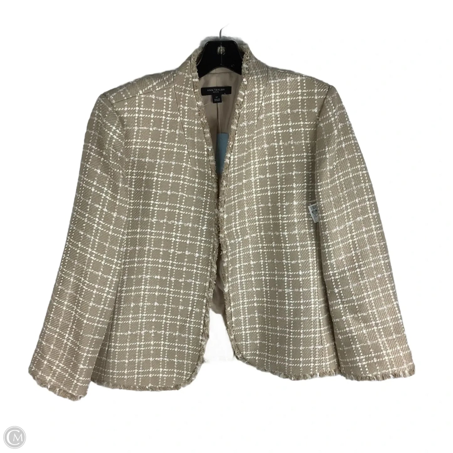Blazer By Ann Taylor In Cream, Size: 16 PETITE