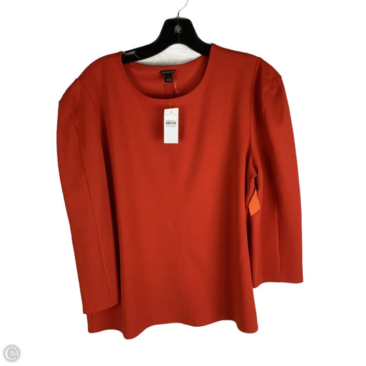Top Long Sleeve By Ann Taylor In Orange, Size: L
