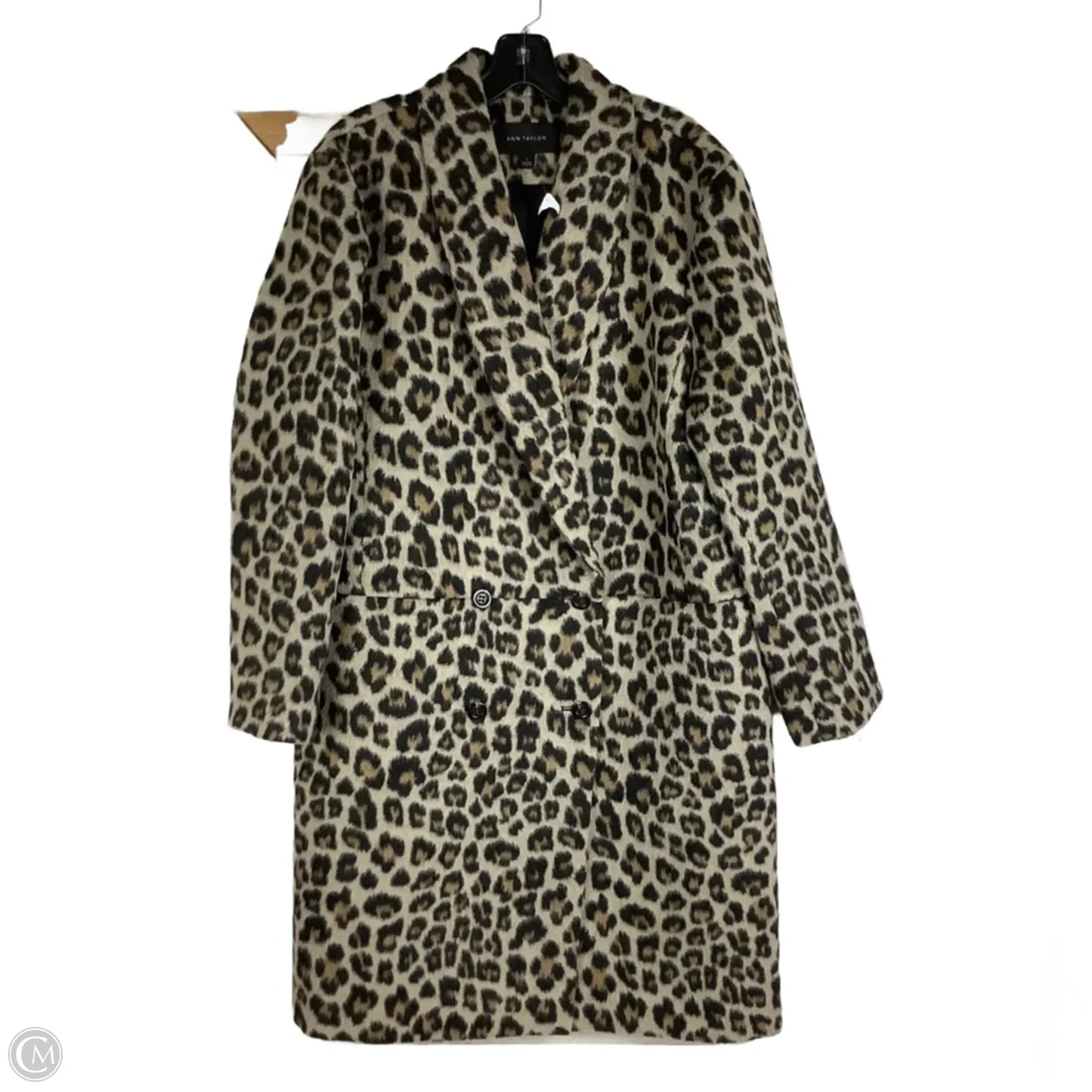 Coat Wool By Ann Taylor In Animal Print, Size: L