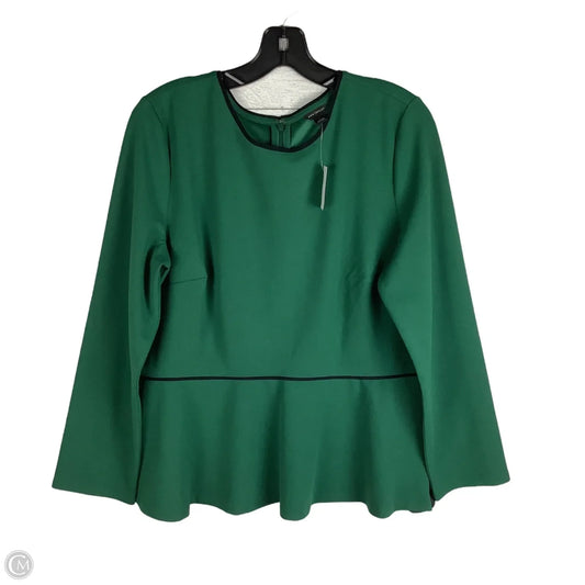 Top Long Sleeve By Ann Taylor In Green, Size: L