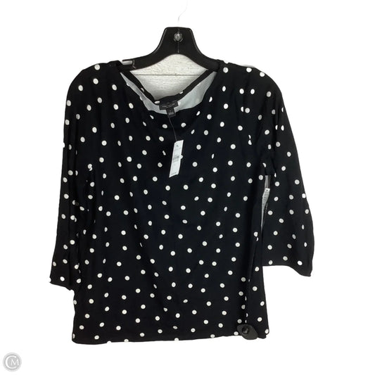 Top Long Sleeve By Ann Taylor In Polkadot Pattern, Size: L