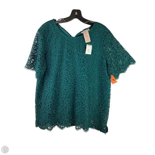 Top Short Sleeve By Philosophy In Teal, Size: Xl