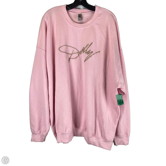Sweatshirt Crewneck By Gildan In Pink, Size: 3x