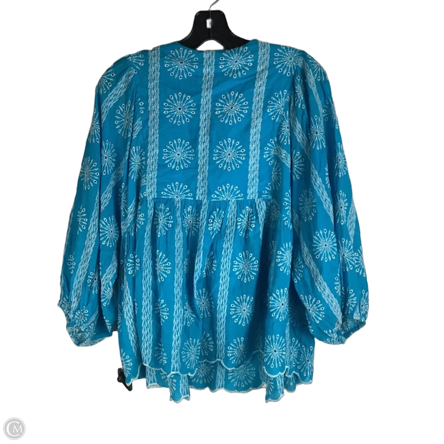 Top Long Sleeve By Entro In Blue, Size: L