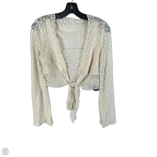 Top Long Sleeve By Cider In Cream, Size: S