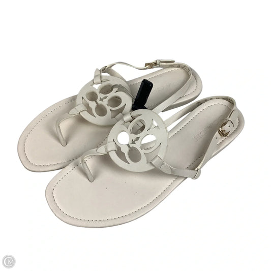 Sandals Designer By Coach In Cream, Size: 9.5