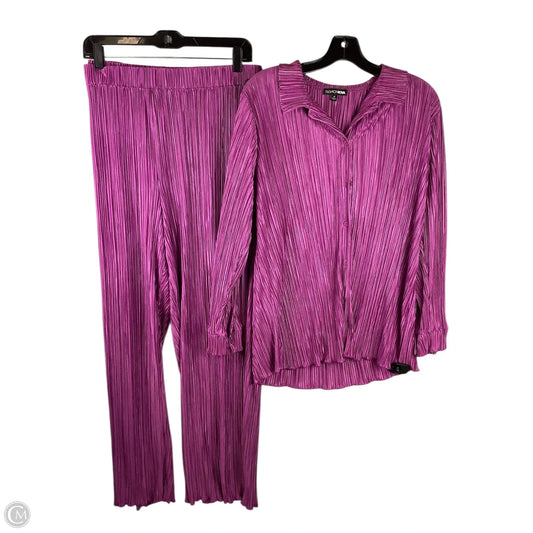 Pants Set 2pc By Fashion Nova In Purple, Size: 1x