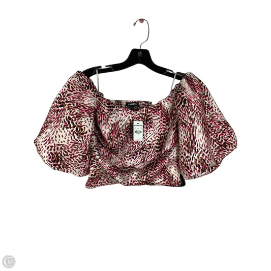 Top Short Sleeve By Express In Multi-colored, Size: S