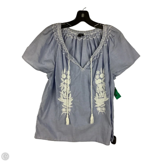 Top Short Sleeve By Talbots In Blue, Size: M