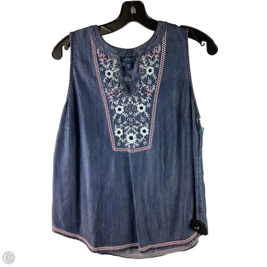 Top Sleeveless By J. Jill In Blue, Size: S