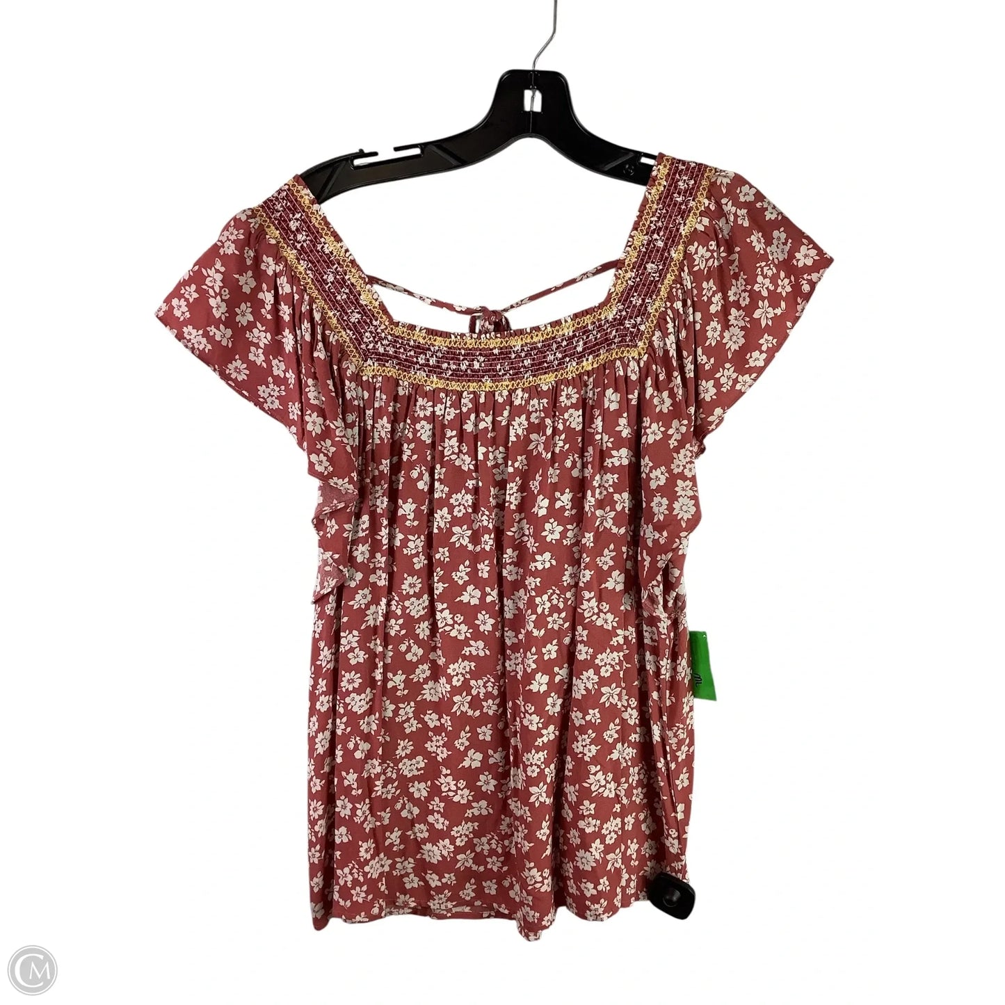 Top Short Sleeve By Easel In Red, Size: M