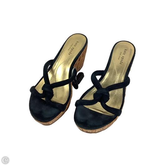 Sandals Designer By Kate Spade In Black, Size: 6.5