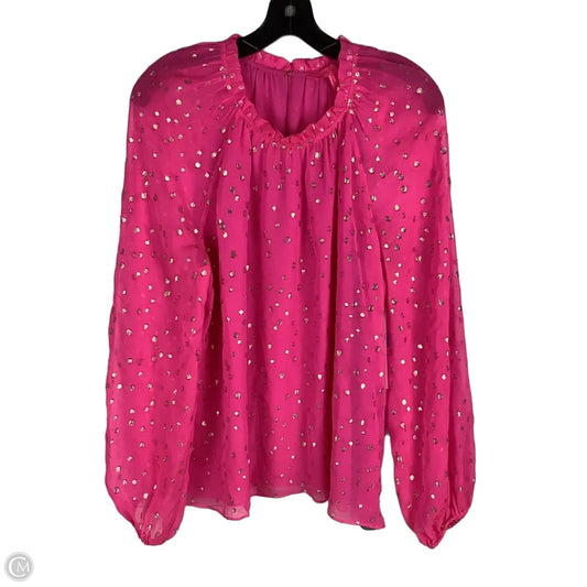 Top Long Sleeve Designer By Lilly Pulitzer In Pink, Size: Xl
