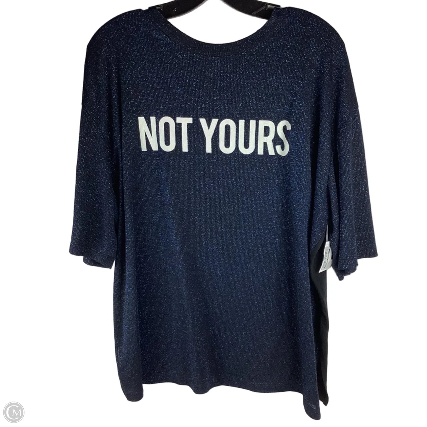 Top Short Sleeve By Clothes Mentor In Navy, Size: L