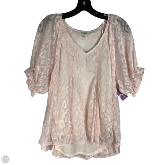 Top Short Sleeve By Umgee In Pink, Size: S
