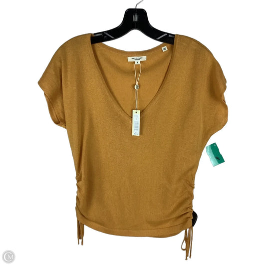 Top Short Sleeve By Max Studio In Yellow, Size: S