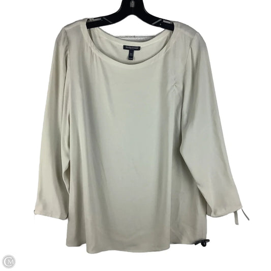 Top Long Sleeve By Eileen Fisher In Cream, Size: Lp